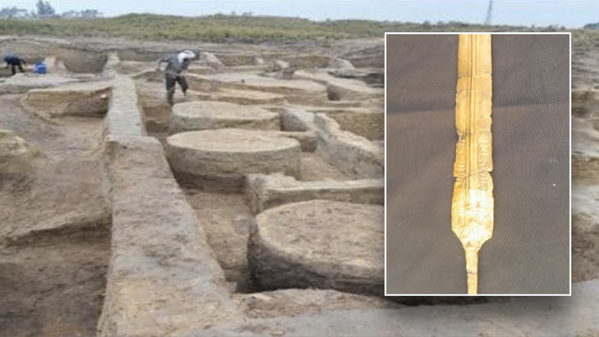 Arqueólogos encontram espada de 3.200 anos com símbolo de faraó da época de Moisés