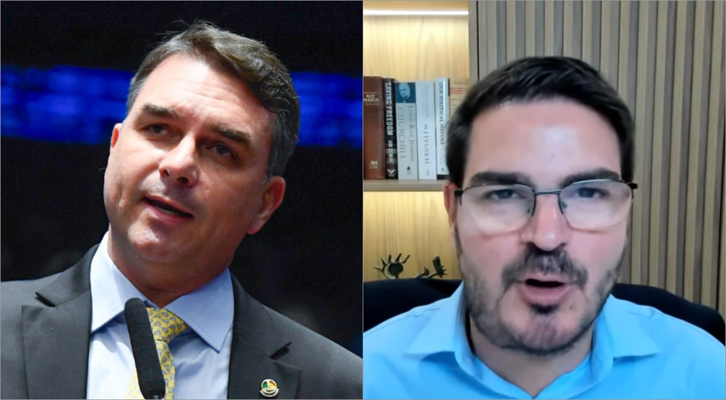 Senador Flávio Bolsonaro pede orações pelo jornalista Rodrigo Constantino